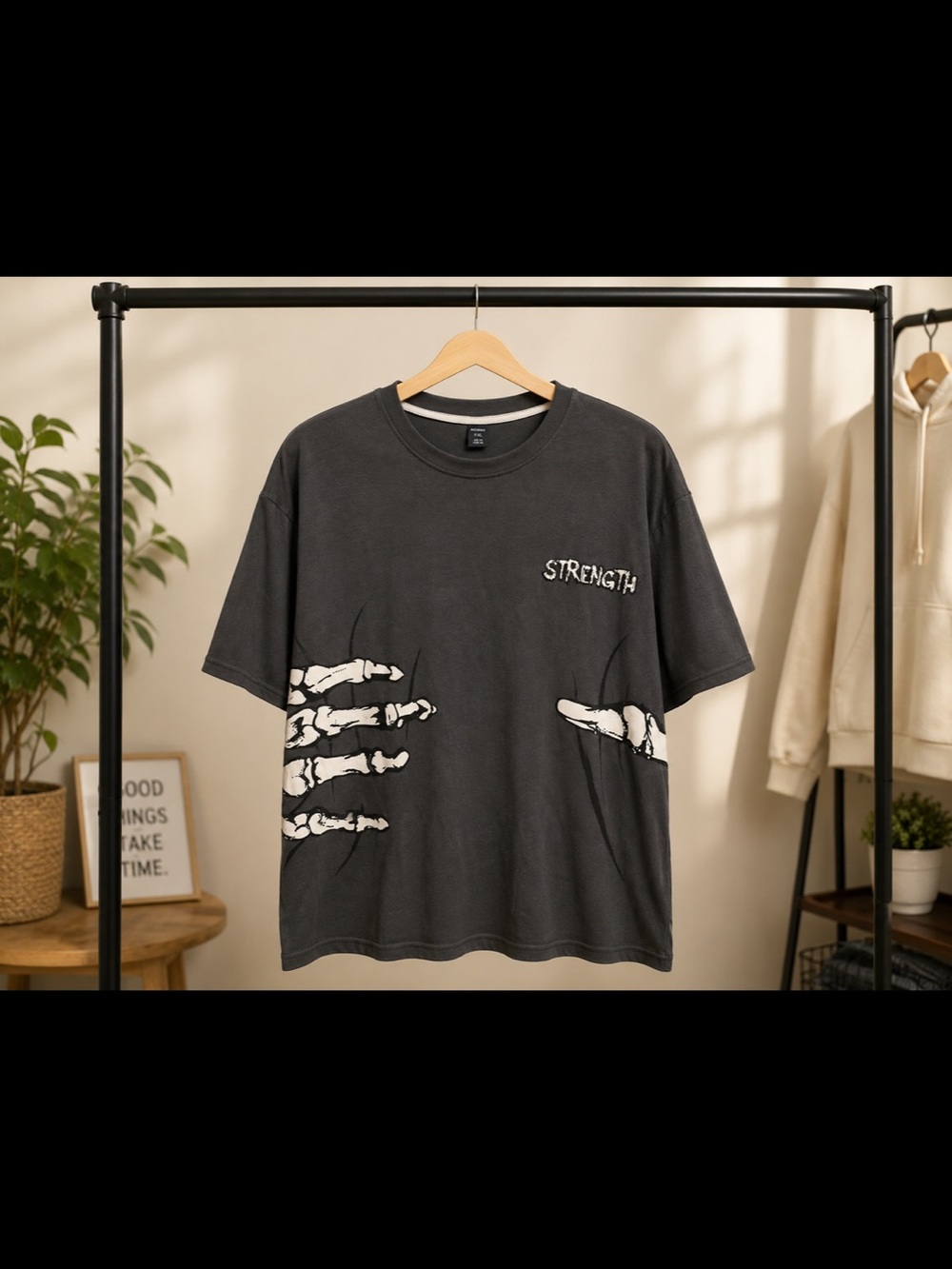 Strength Graphic Black Men's Short-Sleeve T-Shirt